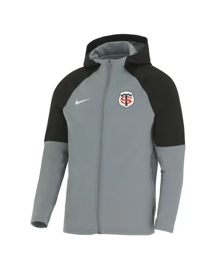 Sweatshirt Homme STADE TOULOUSAIN MENS TRAINING HOODIE FZ Gris