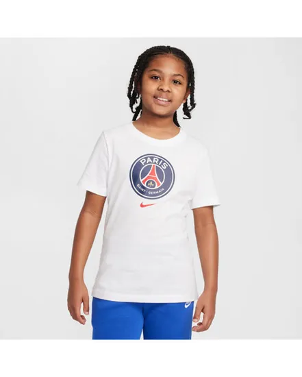 T-shirt Enfant plus agé PSG U NK CREST TEE Blanc