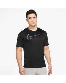 T-Shirt de running Homme M NK DF UV RUN DVN MILER GX SS Noir