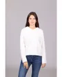 Pull en maille à capuche femme Femme SWEATERIE Blanc