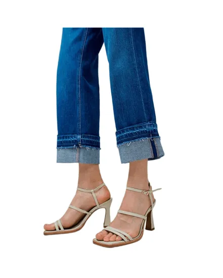 Jean Femme FAITH STRAIGHT W/ RIPPED HEM Bleu