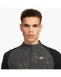 Veste à capuche manches longues Homme M NK DF TRAIL MIDLAYER HZ Noir