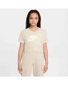 T-shirt Fille G NSW TEE CROP FUTURA HBR Beige