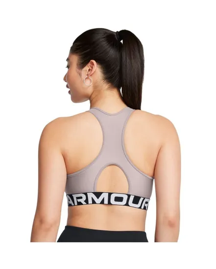 Brassière Femme UA HG MID BRANDED Gris