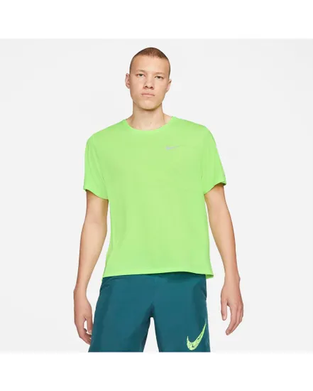 T-shirt manches courtes Homme M NK DF MILER TOP SS Vert