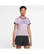 T-shirt manches courtes Femme W NK DF SWOOSH RUN SS TOP Violet