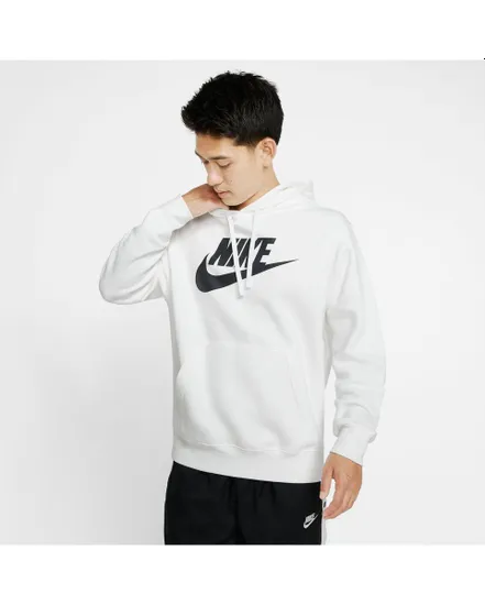 Sweat à capuche Nike Sportswear Club Fleece Vert & Blanc pour