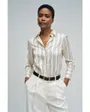 Chemise Femme BASIC SHIRT FRONT BUTTON UP CLOSURE Beige
