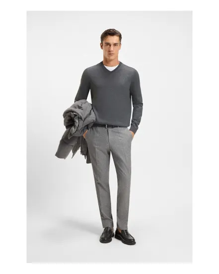 Pull col V Homme BARAM-L Gris Medium