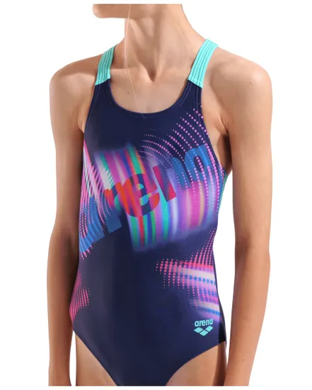 Maillot De Bain Une Pièce Fille Arena Lit Logo Dos V