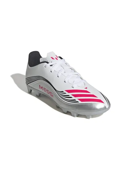 Crampons de football Enfant F50 MESSI CLUB FG/MG J Blanc
