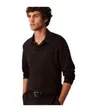 Polo manches longues Homme LS SUPIMA COTTON SOLID POLO Noir