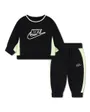 Ensemble de survetement Bébé NKN FT COLOR BLOCKED CREW SET Noir