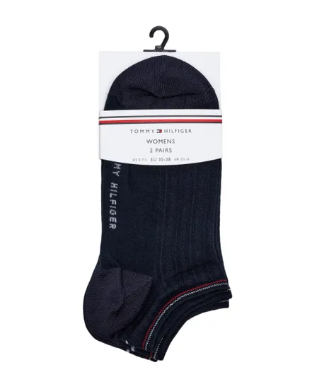 Lot de 2 paires de chaussettes Femme SNEAKER 2P SHINE Marine