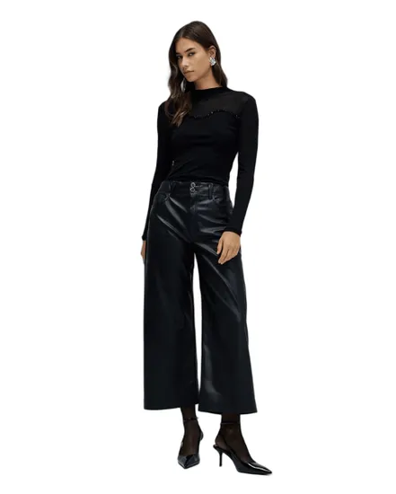 Top manches longues Femme LONGSLEEVE WITH TRANSPARENCY Noir