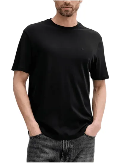 T-shirt col rond Homme SS SUPIMA CHEST EMB CREWNECK TEE Noir