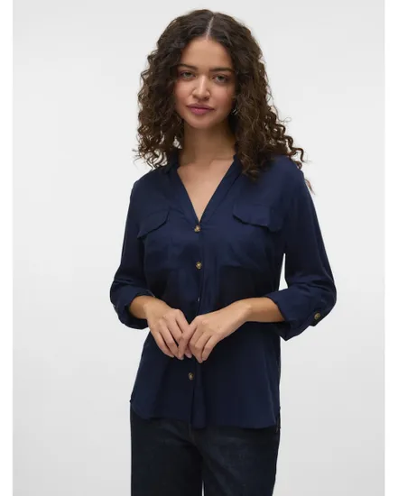 Chemise Femme VMBUMPY L/S Shirt New WVN Noos
