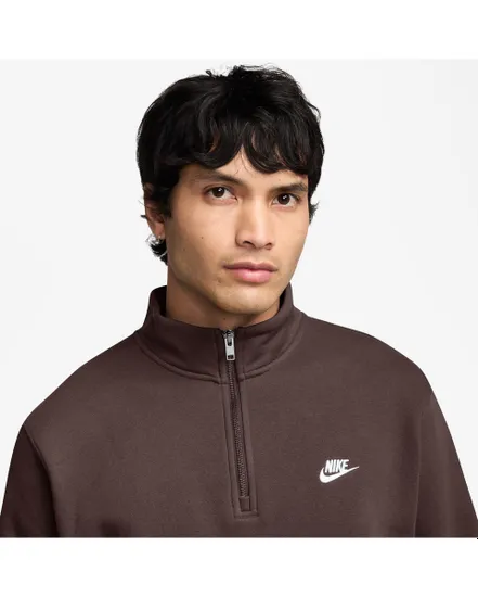 Sweat col zip Homme M NK CLUB BB HZ TOP Marron