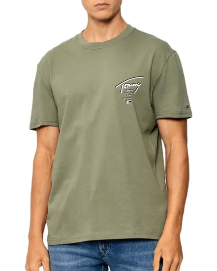 T-shirt col rond Homme REG SIGN CITY TEE EXT Vert Sauge