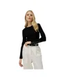 Pull Femme Col Montant Perles