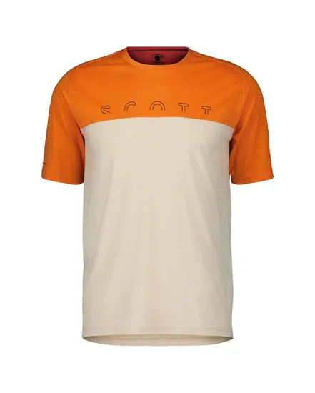 T-shirt manches courtes Homme DEFINED MERINO Orange/Beige