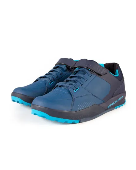 Chaussures VTT Homme MT500 BURNER PEDALES PLATES Bleu