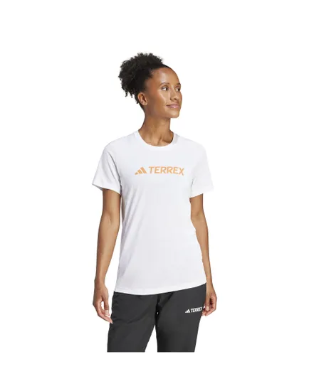 T-shirt Femme W MT LOG TECH T Blanc