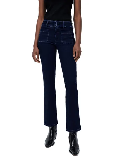 Jean Femme SECRET BOOT CUT WITH FRONT POCKET DETAIL Bleu Foncé