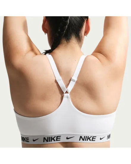 Brassière Femme W NK DF INDY LGT SPT BRA Blanc
