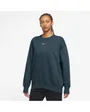 Sweat Femme W NSW PHNX FLC OS CREW Bleu