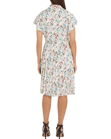 Robe Chemise Femme Plissée Monogramme TH