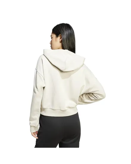 Sweat zip à capuche Femme W 3S FT FZ HD Beige