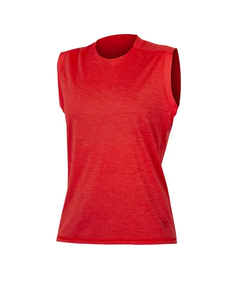 Maillot sans manches Femme SINGLETRACK Rouge