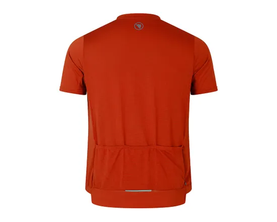 Maillot manches courtes Homme LOOP ZIPPED Rouge