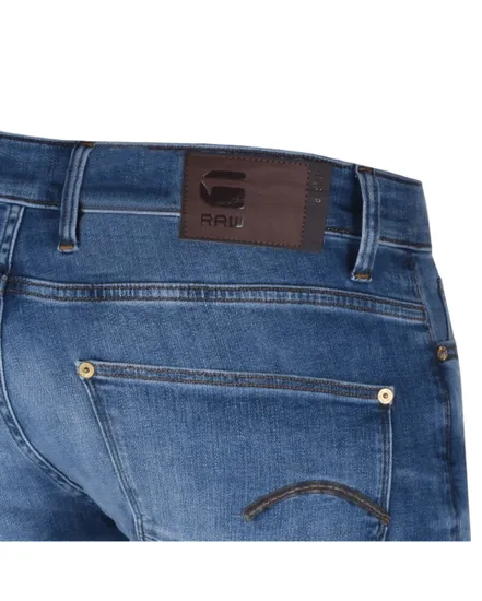 Jean Homme REVEND SKINNY Bleu Moyen Medium Indigo Aged