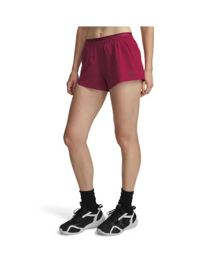 Short Femme UA VANISH WOVEN 3IN Rouge