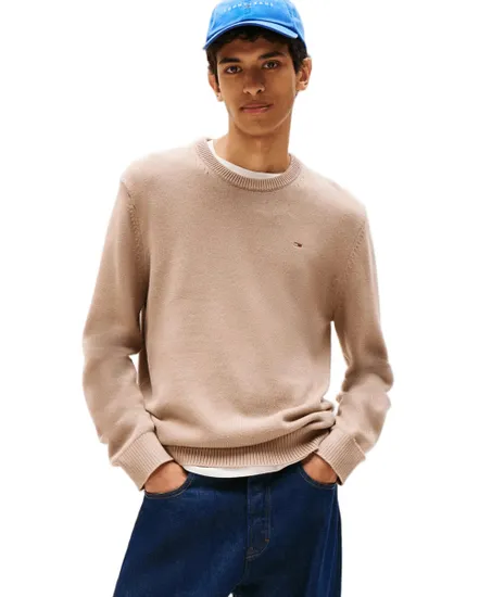 Pull col rond Homme SLIM ESS SWEATER Marron