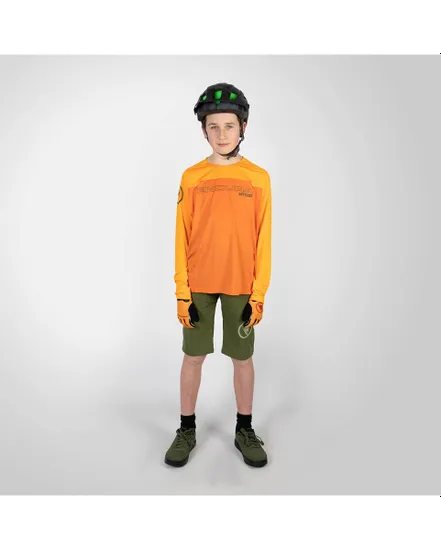 Maillot manches longues Enfant MT500 BURNER JR Orange
