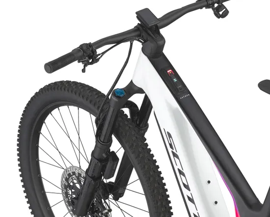 VTT électrique tout suspendu Unisexe PATRON 900 Blanc Cumulus/Noir Carbone