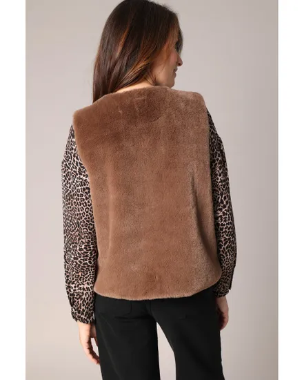 Gilet sans manche Femme FUZZY JK W Marron