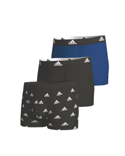 LOT DE 3 BOXERS Homme ACTIVE FLEX COTTON Noir et Bleu