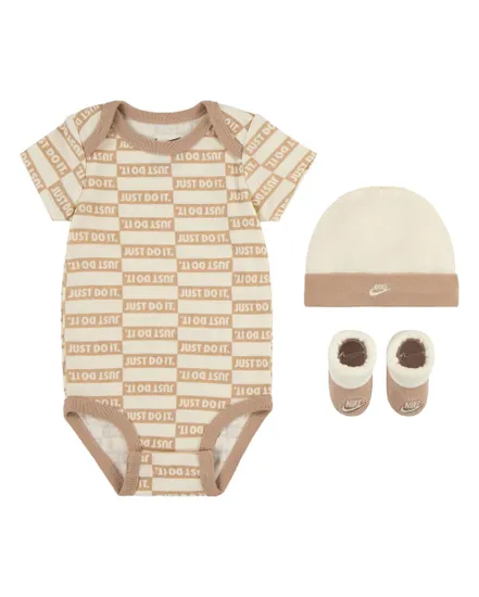 Coffret bébé Bébé BOY TEXTURED CLUB 3PC SET Beige