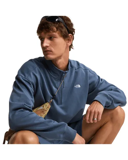 Sweat Homme Essential Light Relaxed Zip Crew