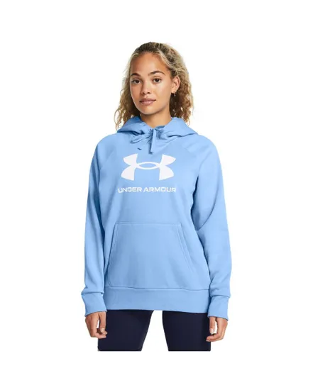 Sweat à capuche Femme UA RIVAL FLEECE BIG LOGO HDY Bleu