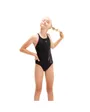 Maillot de natation Enfant ECO BOOM LOGO PLACEM FLYBACK Noir