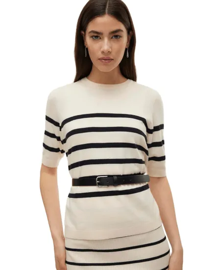 Pull Manches Courtes Femme VMSABA Plain