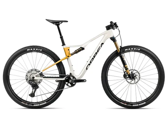 VTT tout suspendu OIZ M10 Blanc Ivoire/Jaune Bourdon