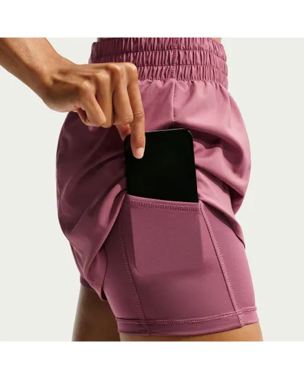 Short Femme W NK ONE DF HR 3IN 2N1 SHORT Rose