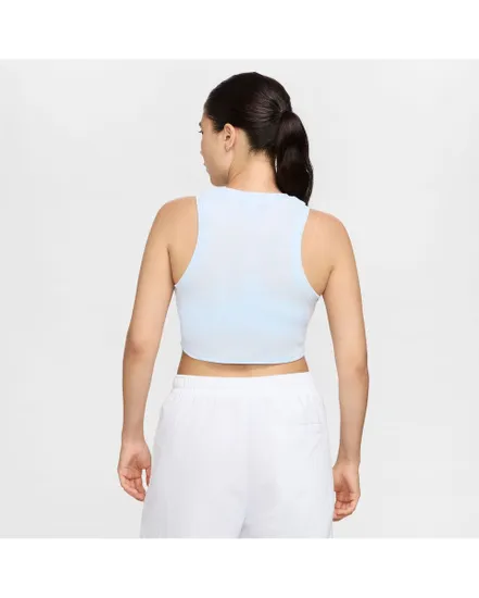 Débardeur Femme W NSW ESSNTL RIB CRP TANK Bleu