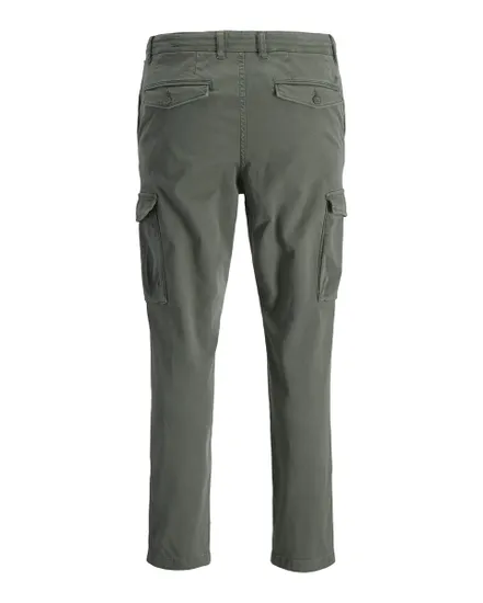 Pantalon carotte Homme JPSTACE ARTHUR DOBBY CARGO SN Gris